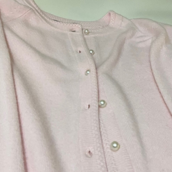 Vintage Goodclothes Petite Cardigan Sweater Baby Pink Size PM Round Neck Button - Picture 7 of 7